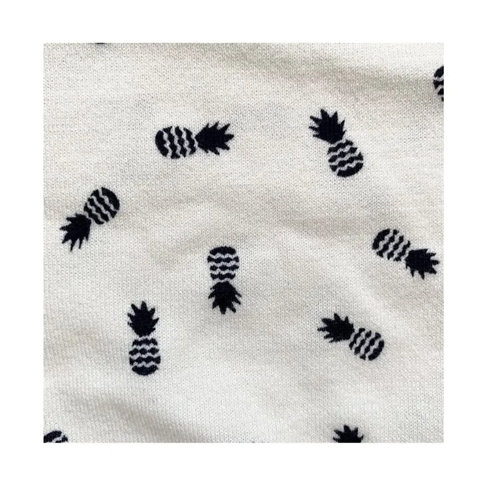 J. CREW Cotton Women’s XS Crew Neck Sweater Pineapple Print Prep Golf Cruise - Picture 4 of 9